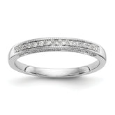 14K White Gold 1/6 carat Diamond Complete Wedding Band