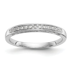 14K White Gold 1/6 carat Diamond Complete Wedding Band