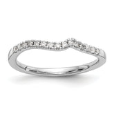14K White Gold Diamond Wedding Band
