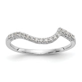 14K White Gold Diamond Wedding Band