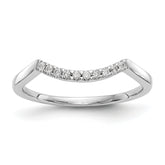 14K White Gold Diamond Wedding Band