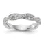 14K White Gold Criss-Cross 1/3 carat Diamond Complete Wedding Band