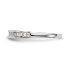 14K White Gold 1/8 carat Channel-set Diamond Complete Wedding Band
