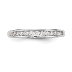 14K White Gold 1/8 carat Channel-set Diamond Complete Wedding Band