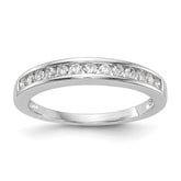14K White Gold 1/8 carat Channel-set Diamond Complete Wedding Band