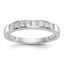 14K White Gold 8-Stone 1/2 carat Princess Diamond Complete Channel Band