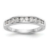 14K White Gold Diamond Wedding Band