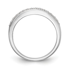 14K White Gold 1/5 carat Diamond Complete Wedding Band