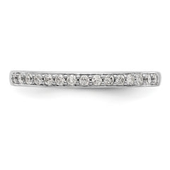 14K White Gold 1/5 carat Diamond Complete Wedding Band