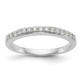 14K White Gold 1/5 carat Diamond Complete Wedding Band