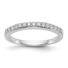 14K White Gold 1/5 carat Diamond Complete Wedding Band