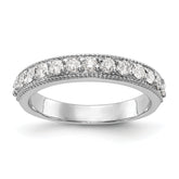 14K White Gold Diamond Wedding Band