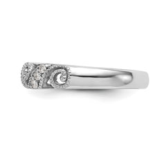 14K White Gold 1/8 carat Diamond Complete Wedding Band