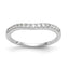 14K White Gold 1/4 carat Diamond Contoured Complete Wedding Band