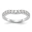 14K White Gold 3/4 carat Diamond Contoured Complete Wedding Band