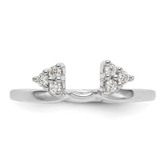 14K White Gold 1/8 carat Diamond Complete Wrap Ring