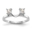 14K White Gold 1/2 carat Princess Diamond Complete Wrap Ring