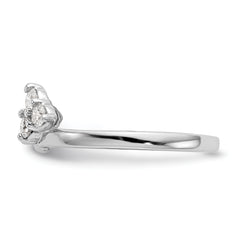 14K White Gold 3/8 carat Diamond Complete Wrap Ring - 7