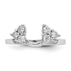 14K White Gold 3/8 carat Diamond Complete Wrap Ring