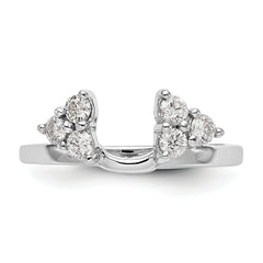 14K White Gold 3/8 carat Diamond Complete Wrap Ring - 7