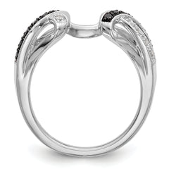 14K White Gold Black & White Diamond Wrap - 7