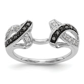 14K White Gold Black & White Diamond Wrap - 7