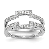 14K White Gold 3/8 carat Diamond Complete Ring Guard - 7