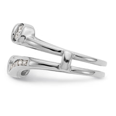 14K White Gold Diamond Guard - 7