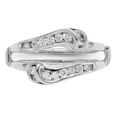 14K White Gold Diamond Guard