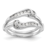 14K White Gold Diamond Guard - 7