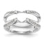 Curved Diamond Guard Wedding Band in 14K White Gold, 5mm (1/4 ct. tw.), Size 7 - Sophia Jewelers