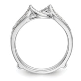 14K White Gold Diamond Guard - 7