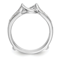14K White Gold Diamond Guard - 7