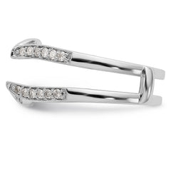 14K White Gold Diamond Guard - 7