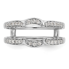 14K White Gold Diamond Guard - 7