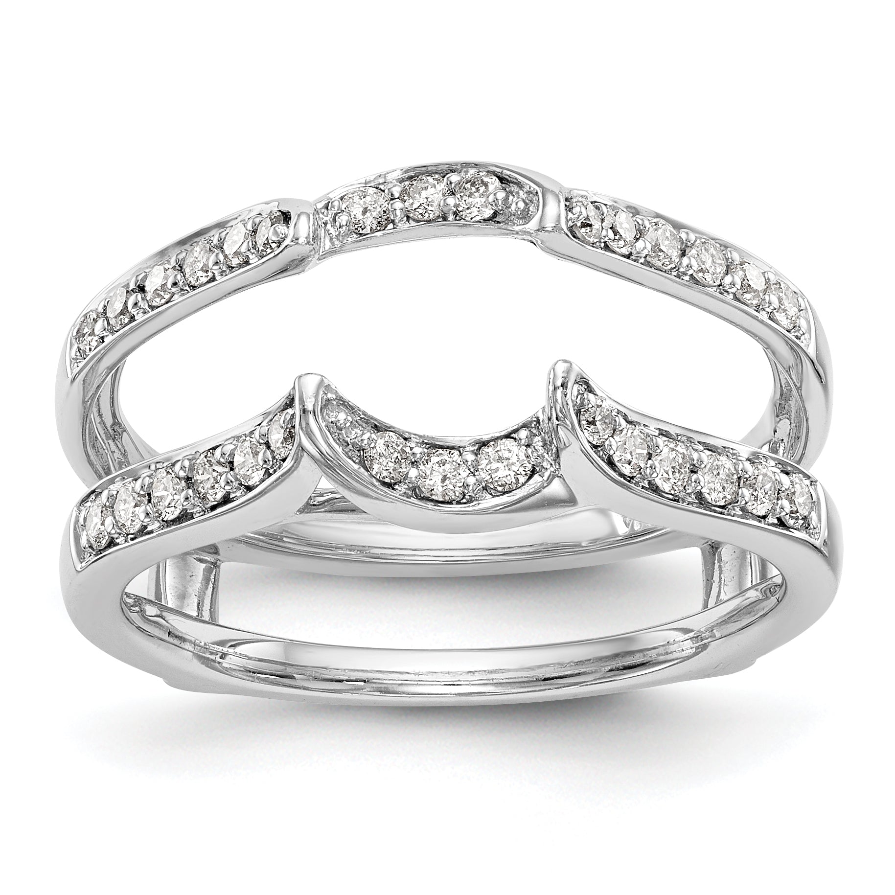 14K White Gold 1/3 carat Diamond Complete Ring Guard