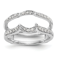 14K White Gold 1/3 carat Diamond Complete Ring Guard