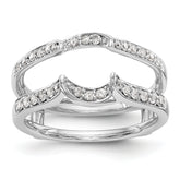 14K White Gold Diamond Guard - 7