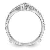 14K White Gold Diamond Guard - 7