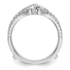 14K White Gold Diamond Guard - 7
