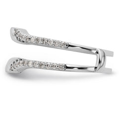 14K White Gold Diamond Guard - 7