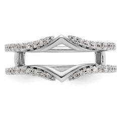 14K White Gold Diamond Guard - 7