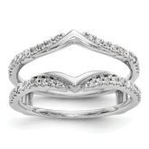 14K White Gold Diamond Guard - 7