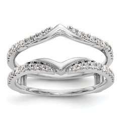 14K White Gold Diamond Guard - 7