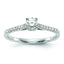 Round Diamond Engagement Ring in 14K White Gold (1/5 ct. tw.), Size 7 - Sophia Jewelers