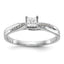 Square Illusion Round Diamond Engagement Ring in 14K White Gold (1/20 ct. tw.), Size 7 - Sophia Jewelers