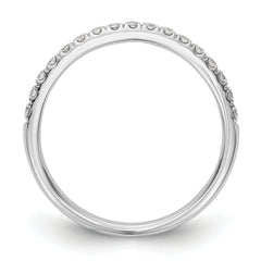 14K White Gold 3/8 carat Complete Round Diamond Band