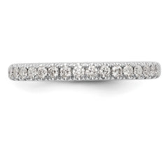 14K White Gold 3/8 carat Complete Round Diamond Band
