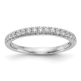 14K White Gold 3/8 carat Complete Round Diamond Band