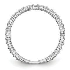 14K White Gold 3/8 carat Complete Round Diamond Band